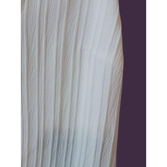 Sleeveless  Button-Down Mini Dress With Ruffle Casual Dress Fashion Size Large - Picture 9 of 9